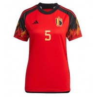 Camisa de Futebol Bélgica Jan Vertonghen #5 Equipamento Principal Mulheres Mundo 2022 Manga Curta